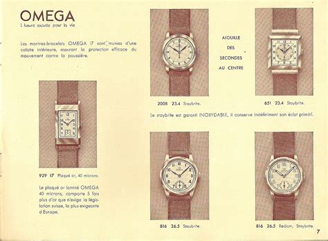 omega watch catalogue